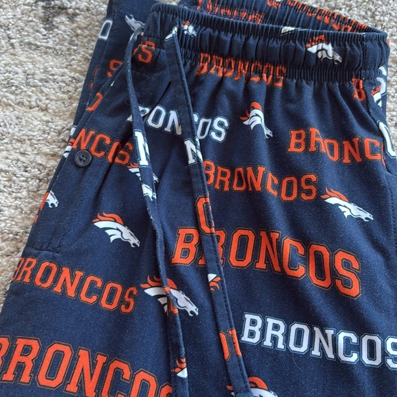 DENVER Broncos FOOTBALL Bottoms Navy and Orange NFL TEAM APPAREL 
elastic band - Picture 2 of 8